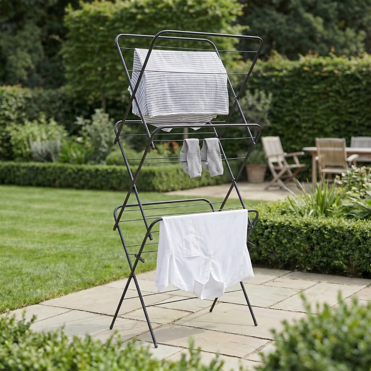 👕 3 Tier Zigzag Shape Cloth Drying & Airer Rack 👕